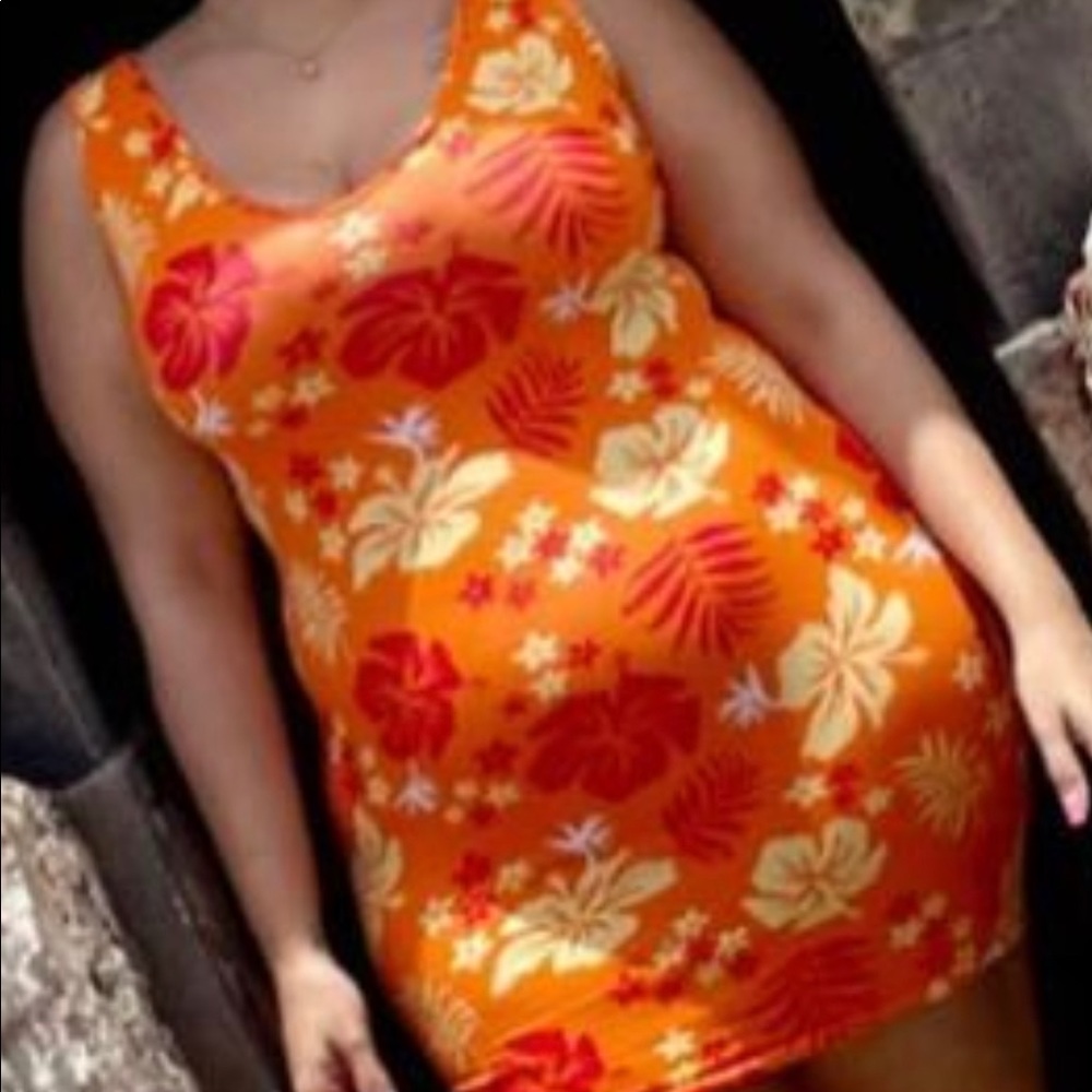 Tropical plus dress